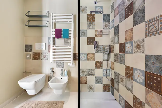 Dimora Elià, bagno cementine – Le Dimore di Hanqorias, Muro Leccese