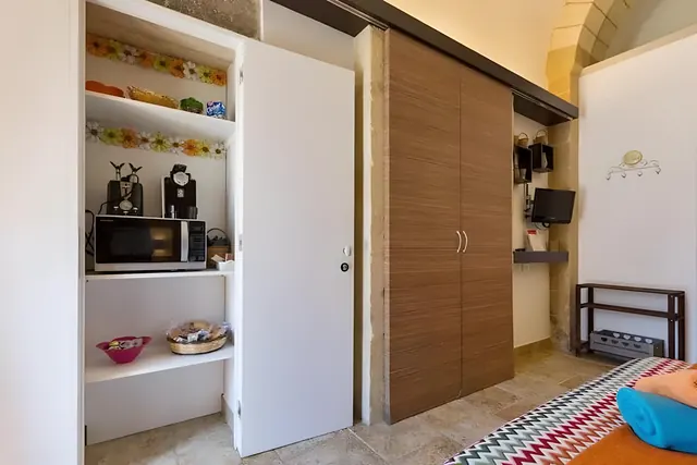 Suite Psema, camera Alithia, angolo cottura – Le Dimore di Hanqorias, Muro Leccese