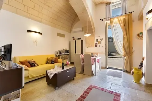 Suite Psema, living con angolo cottura – Le Dimore di Hanqorias, Muro Leccese